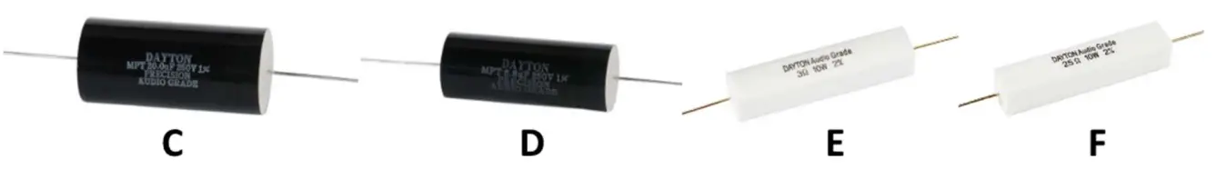 PARTS EXPRESS Solstice Mass Loaded Transmission Line Tower Speaker Kit - Crossover