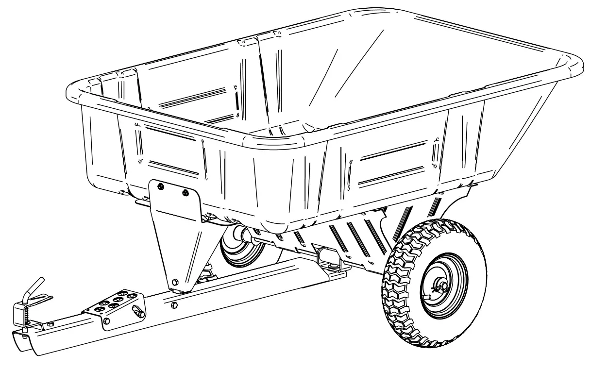Husqvarna DC 600P Poly Swivel Dump Cart