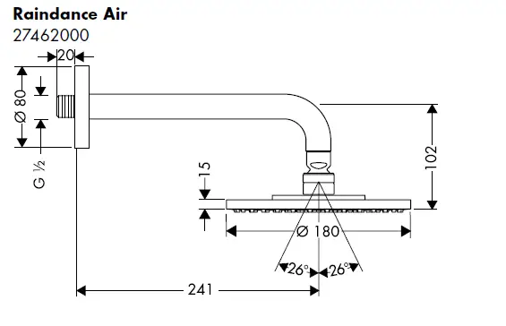 hansgrohe-27461000-RAINDANCE-AIR-Plate-Mountains-Shower-240-Ecosmart-4