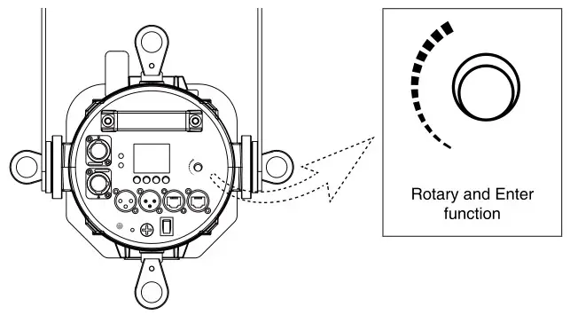 Sistemamt LUNAPRO350FC 350W RGBALC LED Profile Spot - Up, Down, Enter function