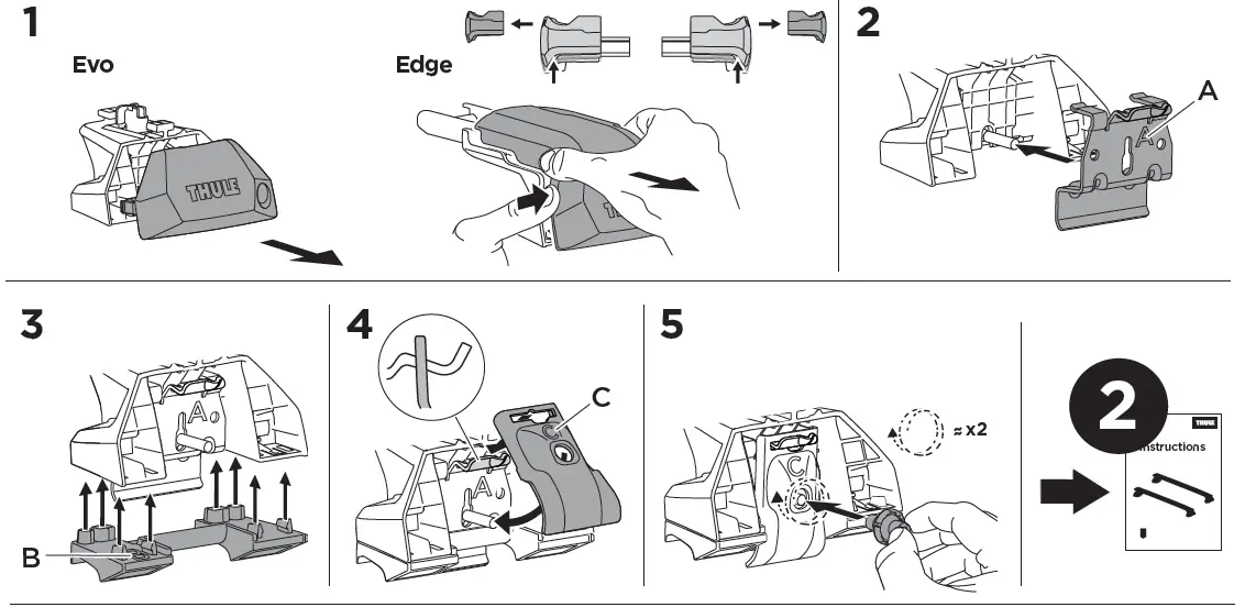 THULE-186110-Roof-Bar-Fitting Kit-2