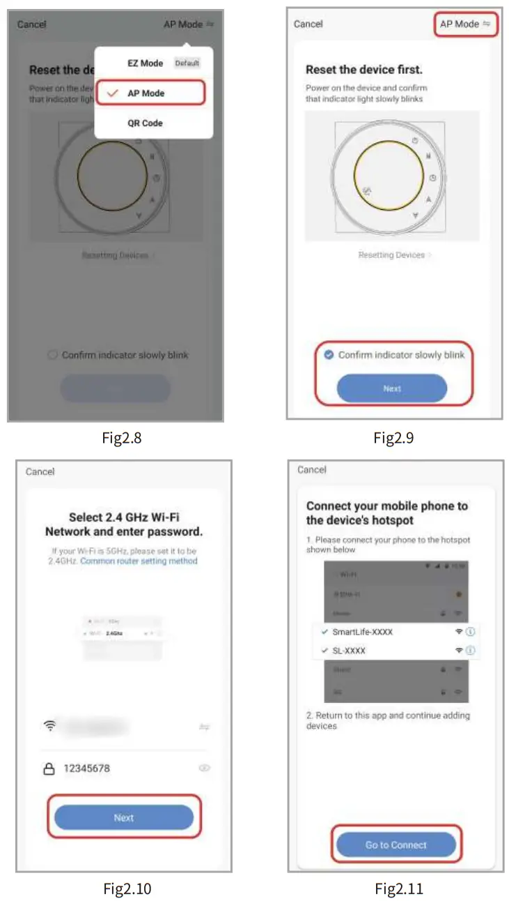 Beca BAC 1000 Series WiFi Thermostat - AP Mode