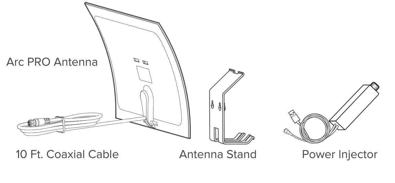 Mohu MH 110161 Arc Pro Indoor Amplified TV Antenna - Box