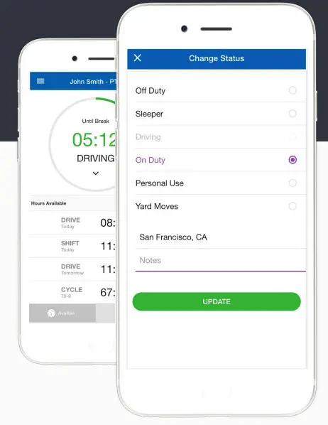 LIVE ELOGS Electronic Logging Device System - Status