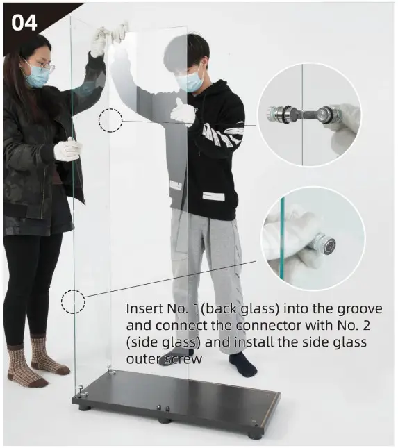 Seafuloy Nestfair W662S00002-1 Two Door Glass Display Cabinet with 4 Shelves - fig 15