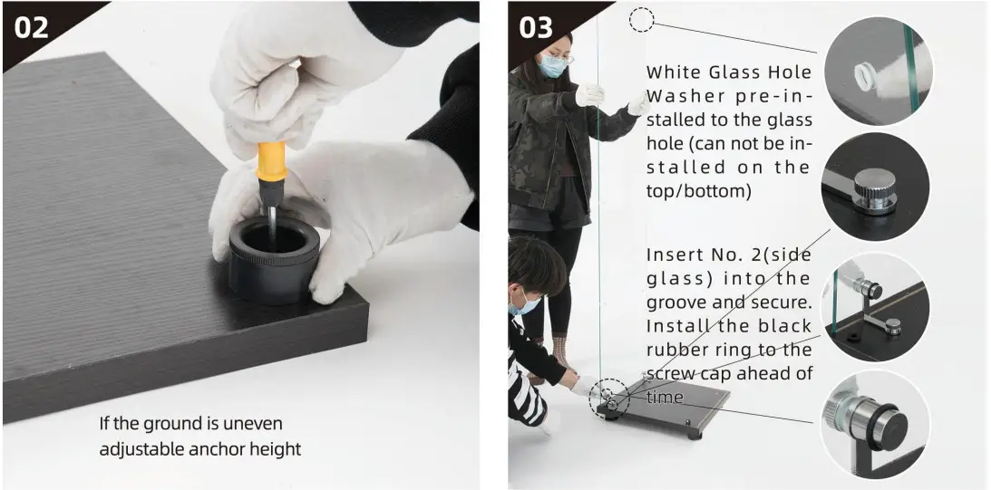 Seafuloy Nestfair W662S00002-1 Two Door Glass Display Cabinet with 4 Shelves - fig 5