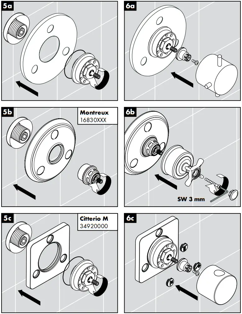 hansgrohe 10930000 AXOR Shut Off and Diverter Valves - Montreux