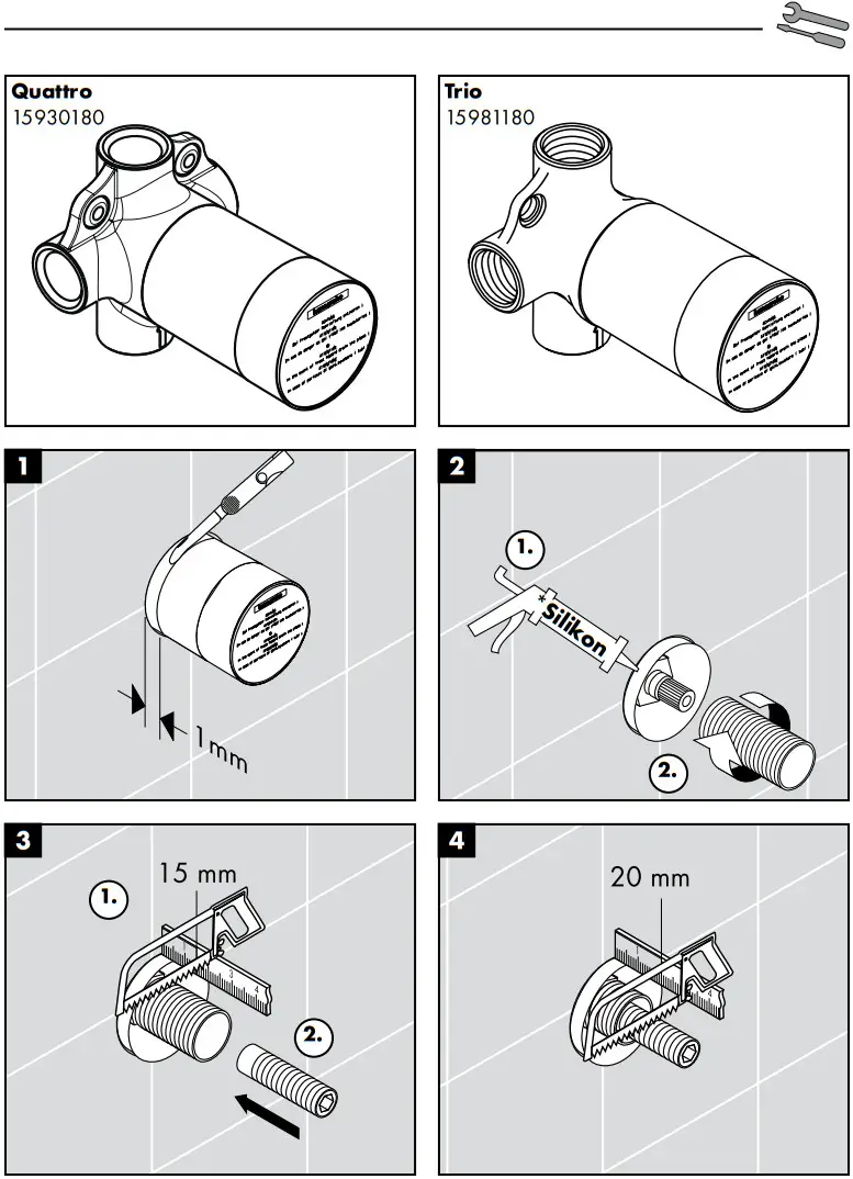 hansgrohe 10930000 AXOR Shut Off and Diverter Valves - Quattro