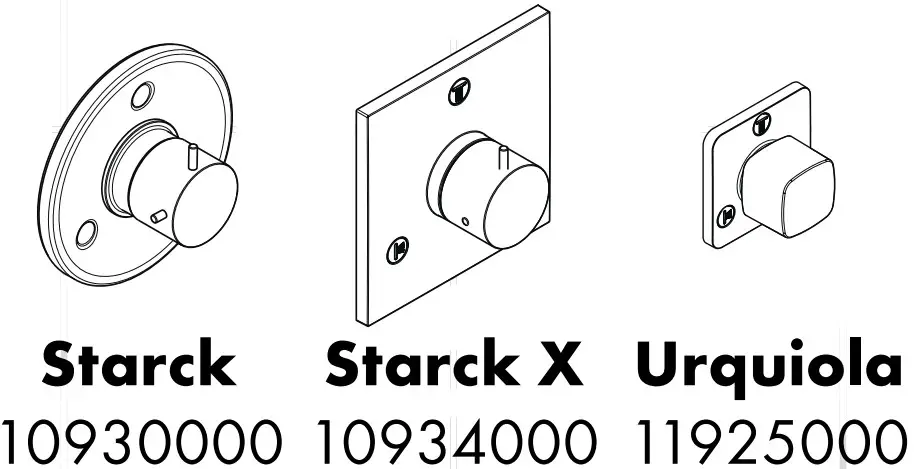 hansgrohe 10930000 AXOR Shut Off and Diverter Valves - Starck 1