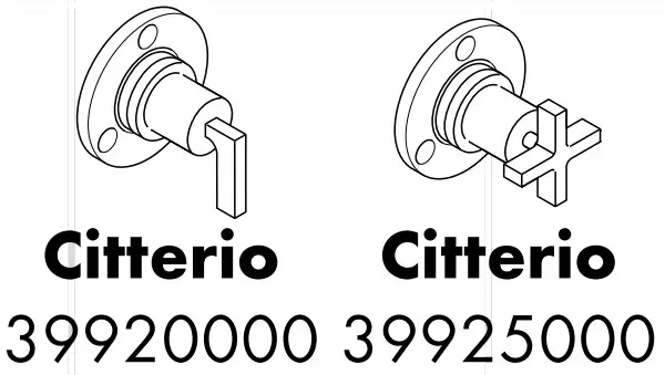 hansgrohe 10930000 AXOR Shut Off and Diverter Valves - Starck 5
