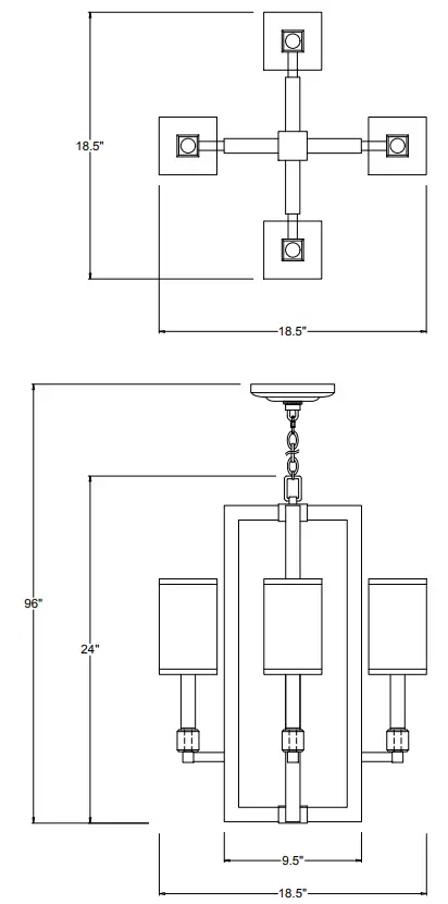 CRYSTORAMA 8884-PN Dixon Four Light Chandelier-fig-1