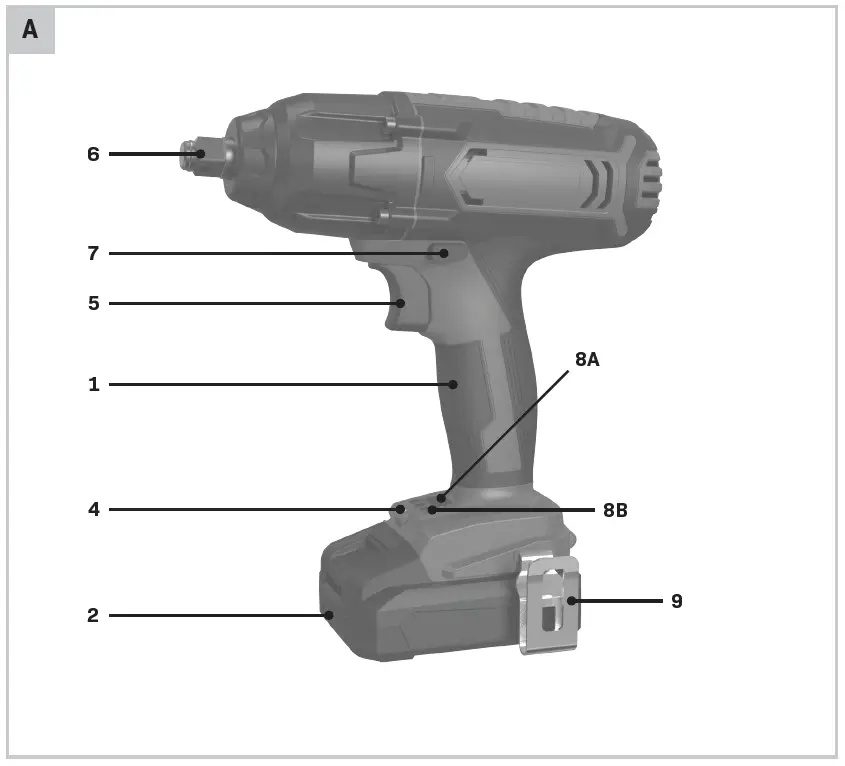 VONROC-IW502DC-Cordless-Impact-Wrench-fig1