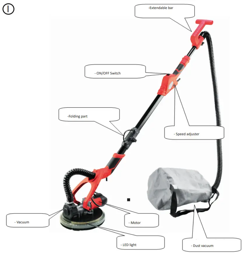 BORMANN BDS8010 Triangular Drywall Sander - Fig