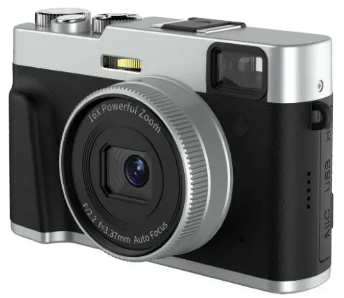 Bifevsr B0BZJH38Y4 4K Digital Camera with Viewfinder Flash and Dial