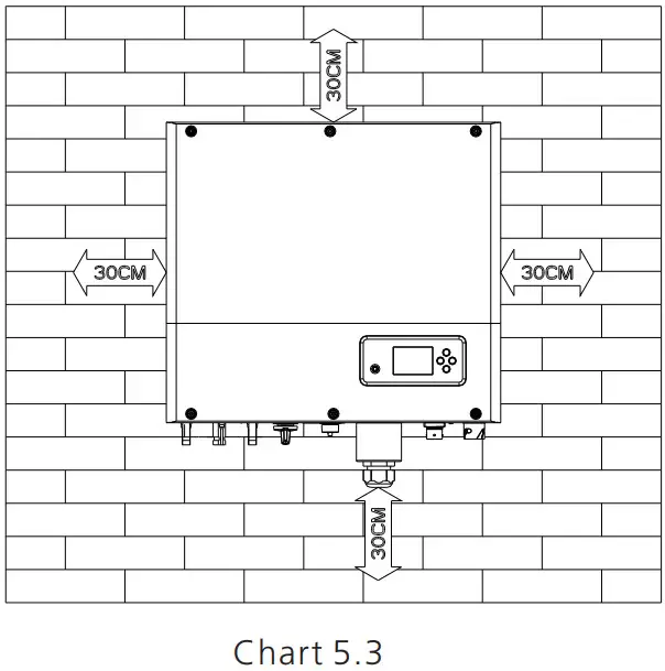 Growatt SPH410KTL3 BH UP Residential Storage Inverter - adequate space