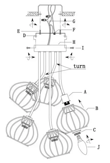 RIVER-OF-GOODS-20609-5-Light-Rattan-and-Nickel-Boho-Semi-Flush-Mount-Light-FIG-1