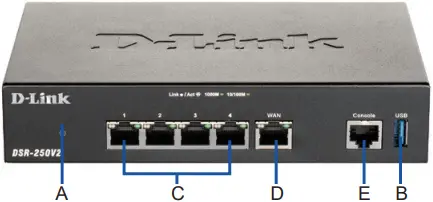 D-Link DSR-250V2 Unified Services Router A1