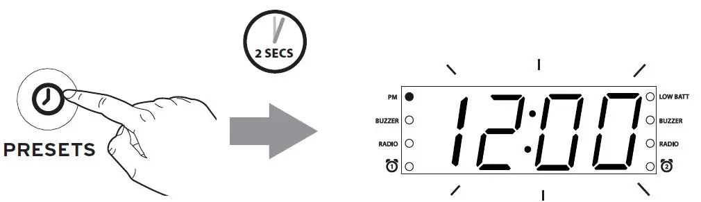 Timex T231 AM-FM DUAL ALARM CLOCK RADIO-fig- (9)