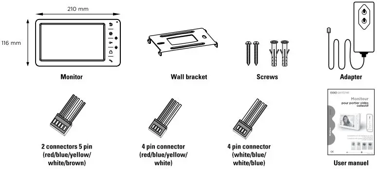 scs sentinel PMP0006 Interior Videophone Screen Monitor-fig3