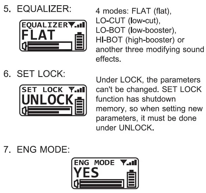 MIPRO MI-580R 5.8 GHz Digital Stereo Bodypack Receiver User Guide - EQUALIZER