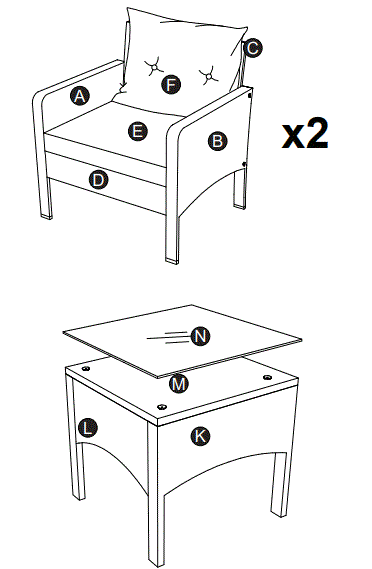 Garden-Furniture-HW68639-3Pcs-Wicker-Bistro-Set-fig-1