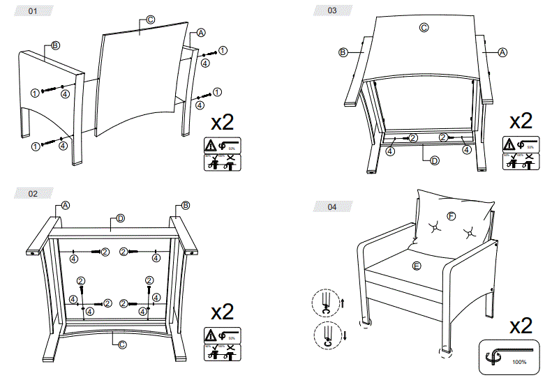 Garden-Furniture-HW68639-3Pcs-Wicker-Bistro-Set-fig-3