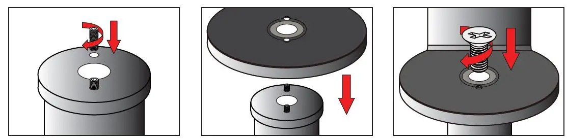 CTA ADD-PVM3 Clamp Pole with 3 Adjustable VESA Plates Instruction Manual-fig-2