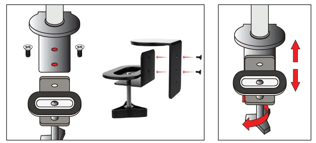 CTA ADD-PVM3 Clamp Pole with 3 Adjustable VESA Plates Instruction Manual-fig-3