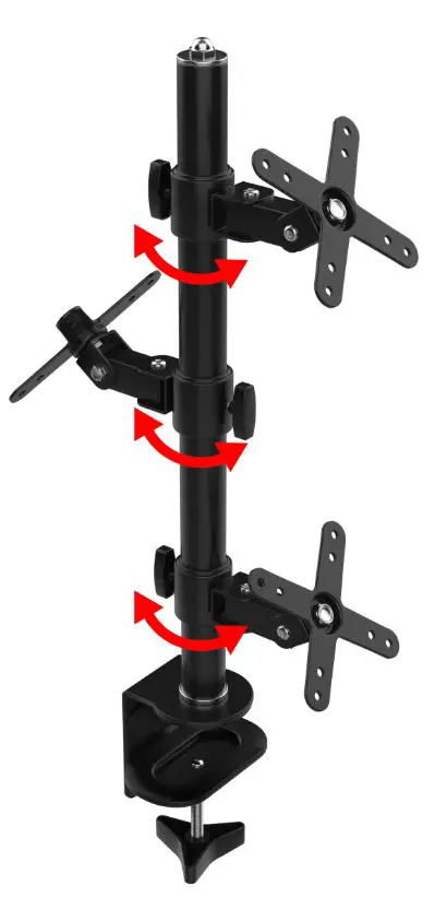 CTA ADD-PVM3 Clamp Pole with 3 Adjustable VESA Plates Instruction Manual-product