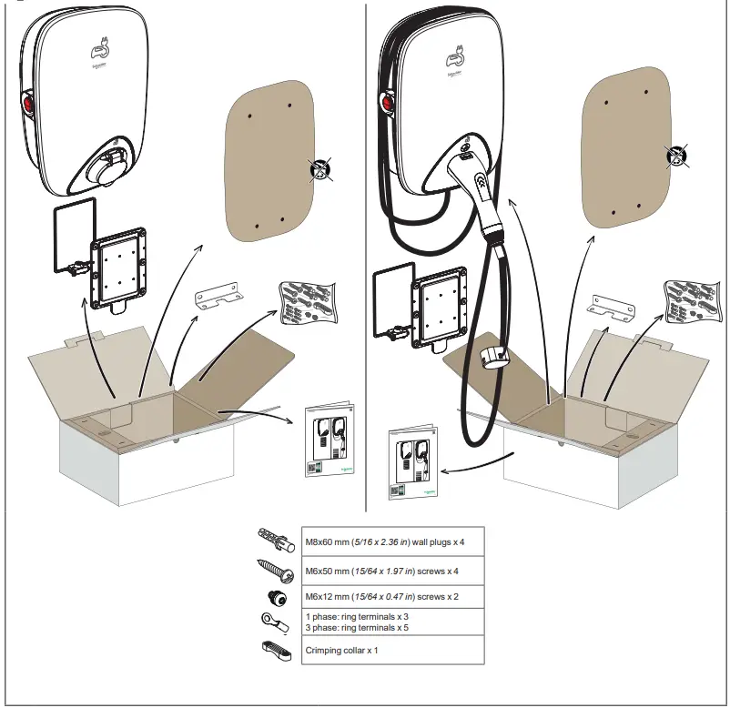 Schneider Electric EVH4S03N2 EVlink Home Charging Station - Contents