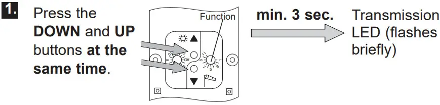 elero Aero-868-915 Plus Radio Sensor - Deleting the programmed