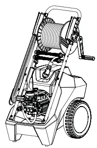 kraenzle Primus 1000 TST High-Pressure Cleaner - hose drum