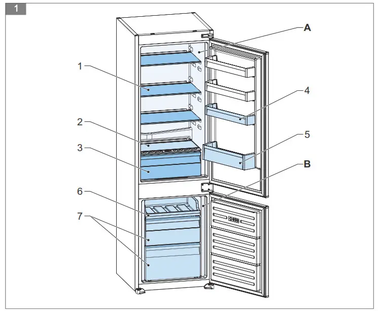 INVENTUM IKV1786D Built In Fridge Freezer Combination - Fig1