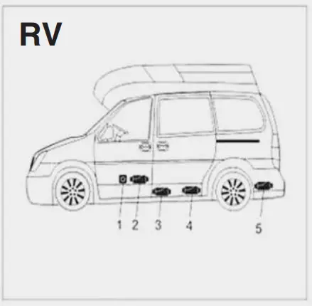 Hcalory M98 Diesel Heater Adjustable Power 12V All In One - Installation Position 1