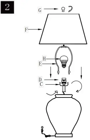 SAFAVIEH TBL4399A Crackle Table Lamp - assembly 1