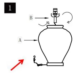 SAFAVIEH TBL4399A Crackle Table Lamp - assembly