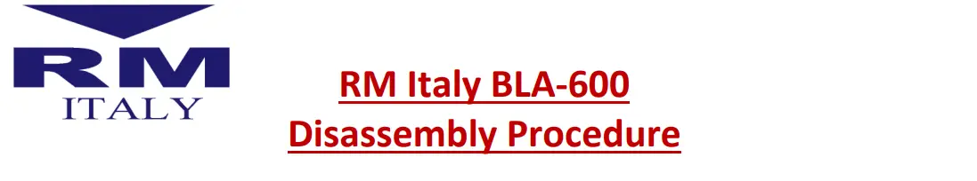 Rm Italy Bla-600 Solid State Amplifiers Instruction Manual Rm Italy Bla-600 Solid State Amplifiers Instruction Manual