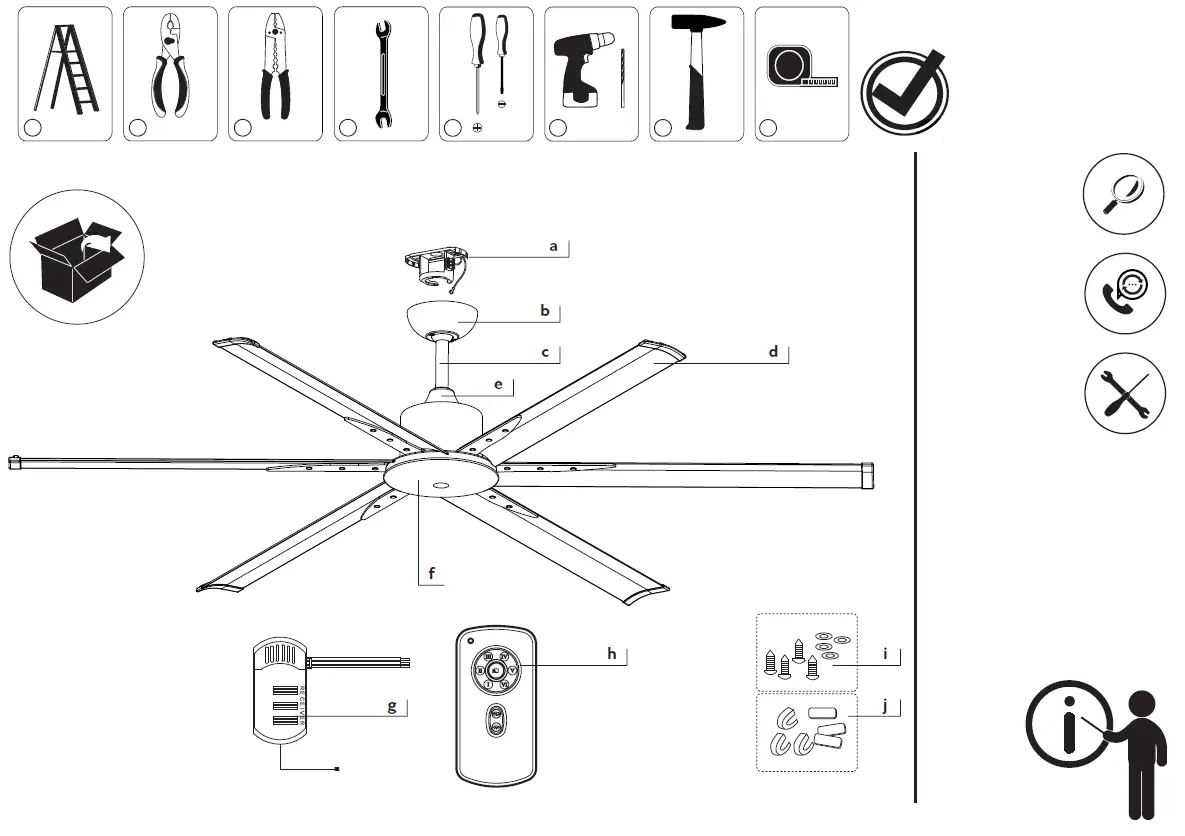 FARO BARCELONA 33465A Andros Ceiling Fan 3