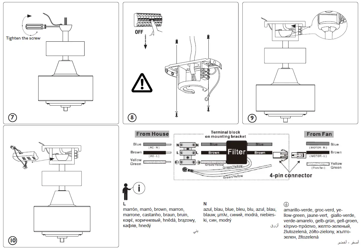 FARO BARCELONA 33465A Andros Ceiling Fan 5