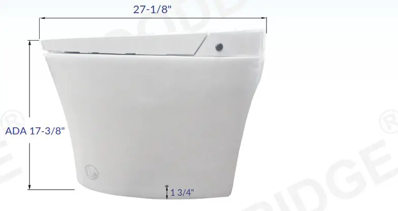 WOODBRIDGE B0970S Electronic Bidet Toilet - DIMENSION TECHNICAL DATA 1
