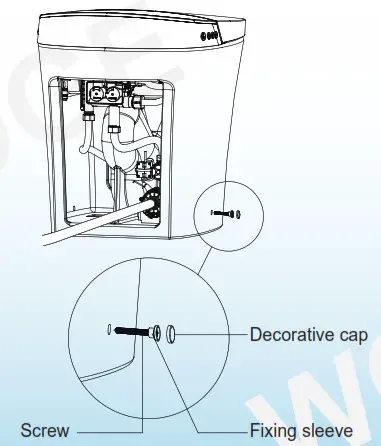 WOODBRIDGE B0970S Electronic Bidet Toilet - INSTALLATION OF CERAMIC TOILET 9