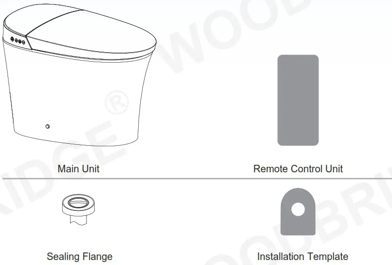 WOODBRIDGE B0970S Electronic Bidet Toilet - LIST OF MATERIALS 1