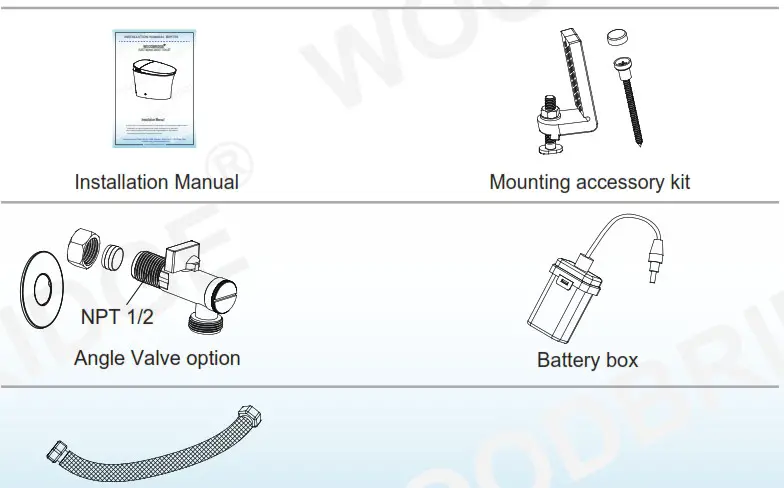 WOODBRIDGE B0970S Electronic Bidet Toilet - LIST OF MATERIALS 2
