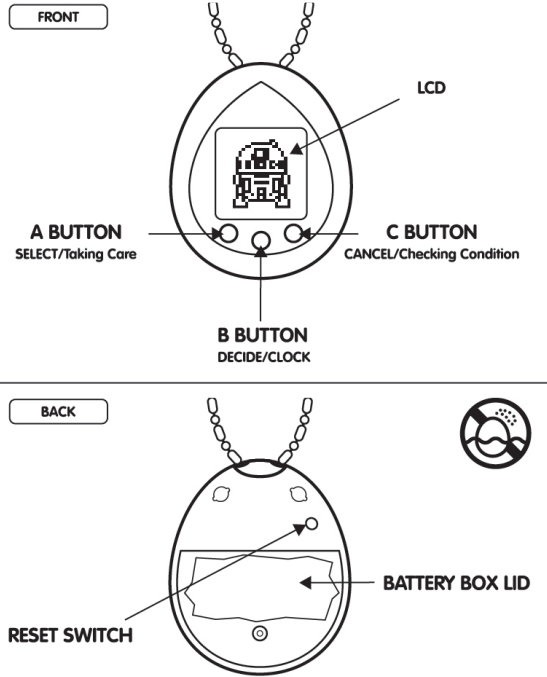 BANDAI NAMCO R2 Tamagotchi Classic - Main unit
