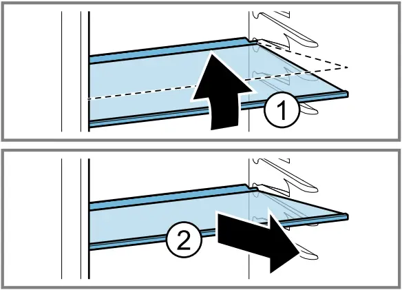 BOSCH B24 50 Freezer Refrigerator - Removing the fittings