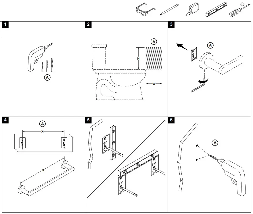 KOHLER 1473500-2 Sundae Three-Piece Bathroom Accessory Set - Fig1
