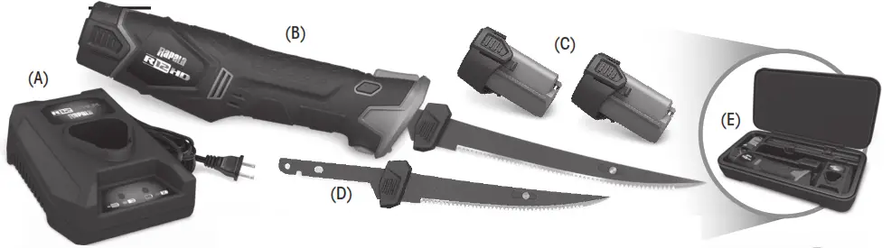 Rapala R12 HD Lithium Fillet Knife - cover