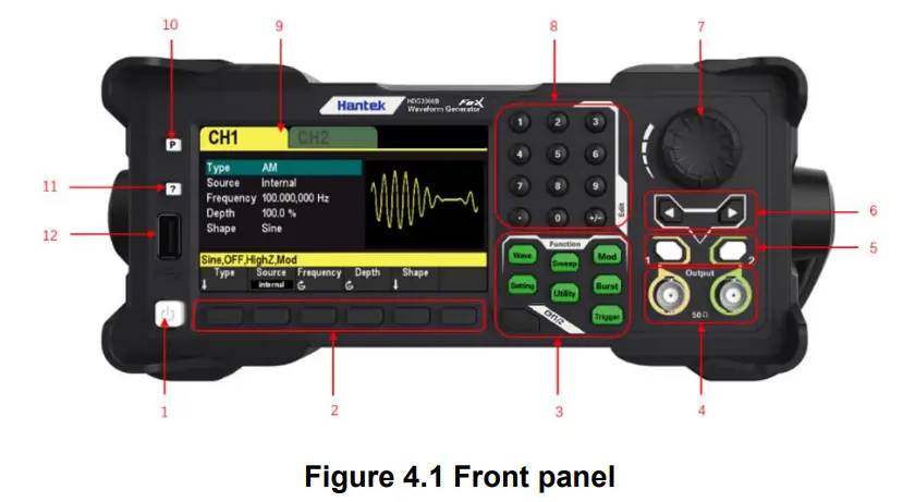 Hantek HDG3000B Series Arbitrary Waveform Signal Generator fig 3