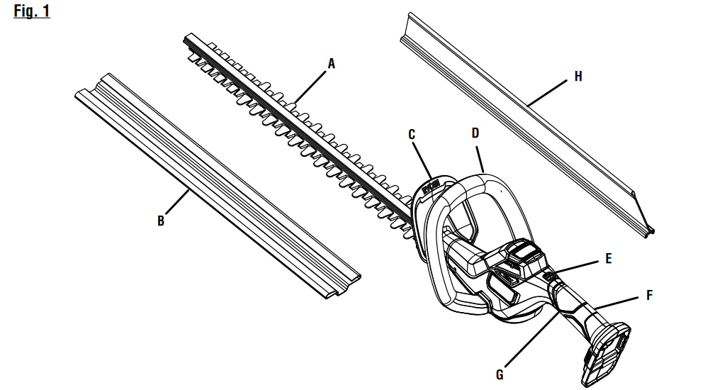 RYOBI P2680 ONE+ HP 18V Brushless 22 in. Cordless Battery Hedge Trimmer - Figure 1