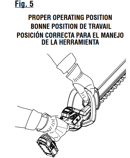 RYOBI P2680 ONE+ HP 18V Brushless 22 in. Cordless Battery Hedge Trimmer - Figure 6